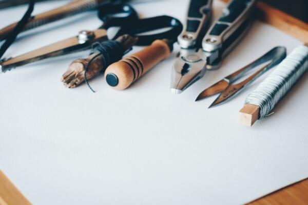 craft tools and pencils